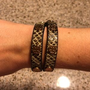 Tory Burch faux Snakeskin Wrap Bracelet